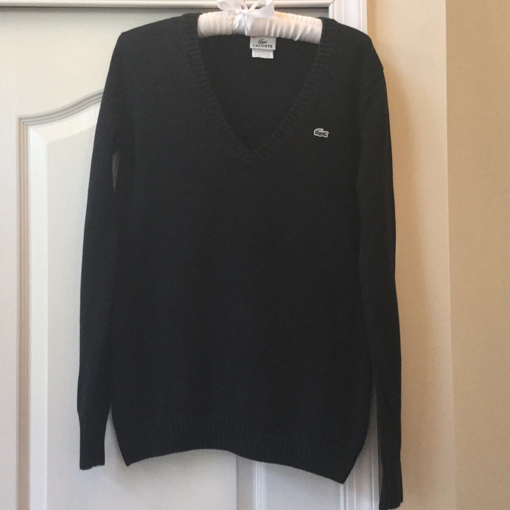 Lacoste Black Classic Sweater. Sz 40 EUR, usa 6
